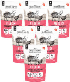 Wiejska Zagroda Mokra Karma Hipoalergiczna z kurczakiem i jagnięciną dla kota 12x85g SASZETKA PAKIET