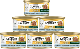 Gourmet Gold Succulent Delights Kot Mokra Karma z rybami oceanicznymi (sos) 12x85g PAKIET