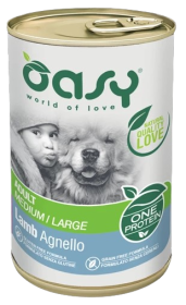 Oasy One Protein Adult Medium/Large Lamb Mokra Karma z jagnięciną dla psa 400g