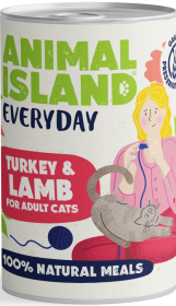 Animal Island Everyday Turkey&Lamb Mousse Mokra Karma z indykiem i jagnięciną w musie dla kota 400g