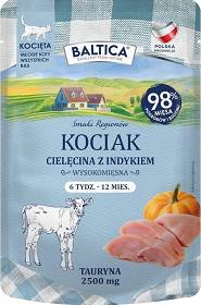 Baltica Smaki Regionów Kitten Mokra Karma z cielęciną i indykiem dla kociąt 100g