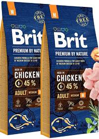 Brit Premium by Nature Pies Medium Adult Sucha Karma 2x15kg DWU-PAK