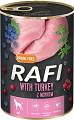 Rafi Pies with Game Mokra Karma z indykiem, borówką i żurawiną 400g