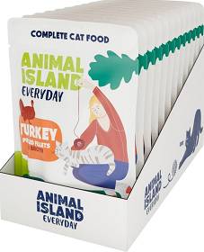 Animal Island Everyday Turkey in Broth Mokra Karma z indykiem w rosole dla kota 12x85g