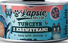 Łapsie Adult Mokra Karma z tuńczykiem i krewetkami dla kota 80g