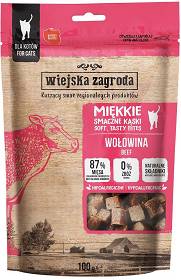 Wiejska Zagroda Miękkie Kąski Przysmak z wołowiną dla kota 100g