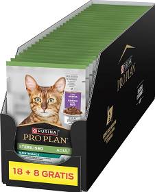 Pro Plan Kot Sterilised Mokra Karma z kaczką 26x85g (18+8 GRATIS)