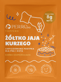 Perro Toppers Liofilizowany Przysmak z żółtkiem jaja kurzego dla psa i kota 8g