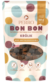 Perro BON BON Moc Antykleszczowa Przysmaki z królikiem dla psa 80g