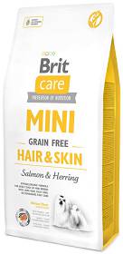 Brit Care Grain Free Pies MINI Hair & Skin Salmon & Herring Sucha Karma z łososiem i śledziem 7kg 