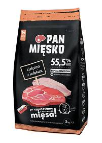 Pan Mięsko Pies Medium Adult Sucha karma z cielęcina i indykiem 3kg