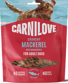 Carnilove Pies Adult Snack Crunchy Mackerel Przysmak z makrelą i malinami 200g