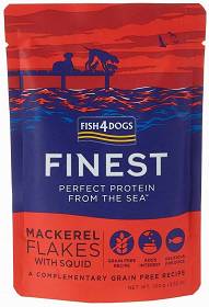 Fish4Dogs Finest Mackerel Flakes with Squid Mokra Karma dla psa 100g