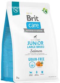 Brit Care Grain-Free Pies Large Junior Salmon Sucha Karma z łososiem 3kg