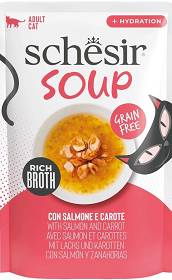 Schesir Soup Adult Salmon&Pumpkin in Broth Mokra Karma z łososiem i dynią dla kota 40g
