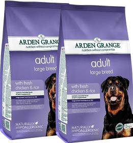 Arden Grange Pies Adult Large Breed Sucha Karma z kurczakiem 2x12kg DWU-PAK