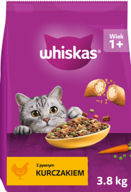 Whiskas Kot Adult Sucha Karma z kurczakiem 3.8g