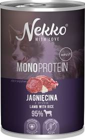 Nekko Monoprotein Adult Mokra Karma z jagnięciną dla psa 400g