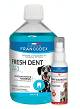 Francodex Płyn do jamy ustnej Fresh Dent 500ml + Spray Łagodzący Podrażnienia Skóry Dla Psów i Kotów 100 ml GRATIS