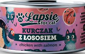 Łapsie Adult Mokra Karma z kurczakiem i łososiem dla kota 80g