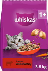 Whiskas Kot Adult Sucha Karma z wołowiną 3.8kg