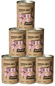 Deer Dog Junior Mokra Karma z sarną i spiruliną dla szczeniaka 6x400g PAKIET