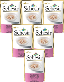 Schesir Chcken&Ham Mokra Karma z kurczakiem i szynką dla kota 12x50g PAKIET