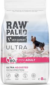 VetExpert Raw Paleo Ultra Mini Adult Pork Sucha Karma z wieprzowiną dla psa 8kg