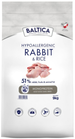 Baltica Hypoallergenic Adult Small Rabbit&Rice Sucha Karma z królikiem dla psa 9kg