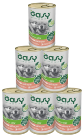 Oasy One Protein Adult Medium/Large Salmon Mokra Karma z łososiem dla psa 6x400g PAKIET