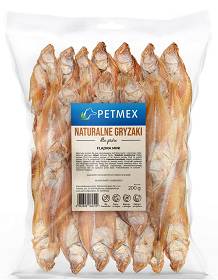 Petmex Przysmak Suszone flądry mini dla psa 200g