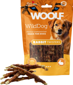 Woolf WildDog  Rabbit Twisters Przysmak Zawijasy z królikiem dla psa 100g