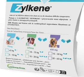 Vetoquinol Zylkene Preparat uspokajający 75mg dla psa i kota 10 kap.