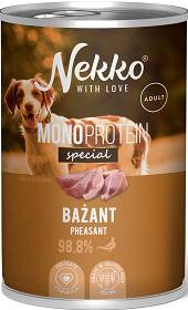 Nekko Monoprotein Special Adult Mokra Karma z bażantem dla psa 400g
