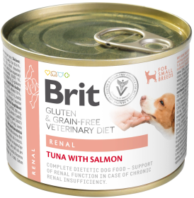 Brit Veterinary Diet Pies Renal Tuna&Salmon&Pea Mokra Karma z tuńczykiem i łososiem 200g