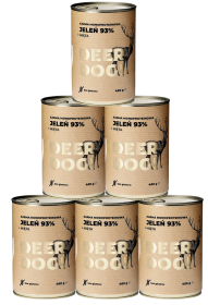 Deer Dog Adult Mokra Karma z jeleniem i miętą dla psa 6x400g PAKIET