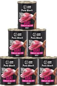 John Dog Pies Adult Pure Black Mokra Karma z koziną 6x400g PAKIET