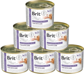 Brit Veterinary Diet Pies Gastrointestinal Low Fat Tuna&Lamb Mokra Karma z tuńczykiem i jagnięciną 6x200g PAKIET