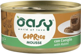 Oasy Caprice Mousse with Rabbit Mokra Karma z kólikiem dla kota 85g 