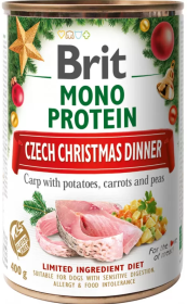Brit Mono Protein Pies Christmas Dinner Karma z karpiem 400g