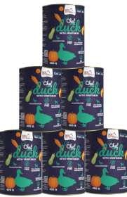 Syta Micha CHEF Duck Adult Karma Mokra z kaczką dla psa 6x400g PAKIET