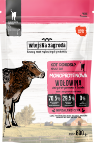 Wiejska Zagroda Kot Sucha Karma Monoproteinowa z wołowiną 800g