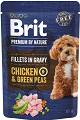 Brit Premium Adult Chicken&Green Peas Fillets Mokra Karma z kurczakiem dla psa 85g (sos)