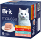 Brit Premium Kot Mousse Multipack Mokra Karma 8x85g MIX
