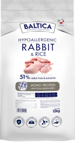 Baltica Hypoallergenic Adult Medium Rabbit&Rice Sucha Karma z królikiem dla psa 12kg