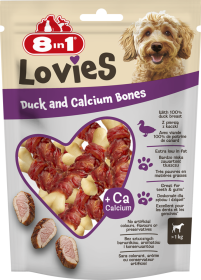 8in1 Lovies Duck and Calcium Bones Przysmaki z kaczką dla psa 80g