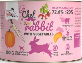 Syta Micha CHEF Junior Rabbit Karma Mokra z królikiem i warzywami dla psa 200g