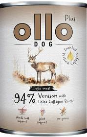 Ollo Plus Venison with Collagen Dog Adult Mokra Karma z jeleniem i kolagenem dla psa 400g