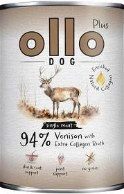 Ollo Plus Venison with Collagen Dog Adult Mokra Karma z jeleniem i kolagenem dla psa 400g