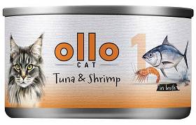 Ollo nr 1 Tuna&Shrimp Mokra Karma  z tuńczykiem i krewetkami w sosie dla kota 70g